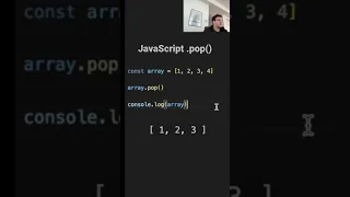 JavaScript array method pop
