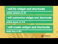 I will fix customize and create widget and shortcode for wordpress