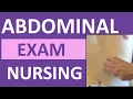 Abdominal Examination Exam Nursing Assessment Bowel Vascular Sounds Palpation Inspection