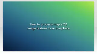 How to properly map a 2D image texture to an icosphere