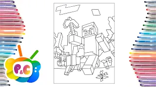 Minecraft coloring pages Steve from Minecraft Elektronomia RUD - Memory NCS Release