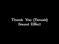 Thank you (female) sound effect