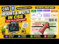 CSS Height and Width Tutorial in Pixels and Percentages Complete Guide IT WALA