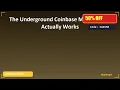 The Underground Coinbase Method That Actually Works