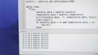 dht11 Demo using with Thonny