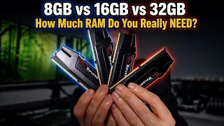How Much RAM Do You Really NEED in 2026? (8GB vs 16GB vs 32GB DDR4 BUDGET Test)