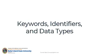 Keywords Identifiers and Data Types
