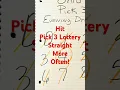 Lottery Strategy to Hitting Pick 3 STRAIGHT