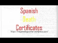 Spanish Death Certificates Tutorial - The Genealogy Corner