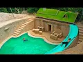 Download Lagu 97Days Building An Underground Temple House With Water Slide To Underground Swimming Pool