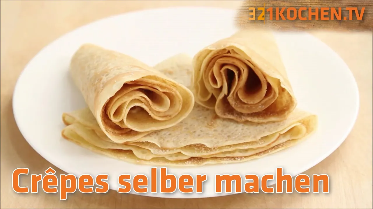 Crepes Teig  selber machen - Grundrezept für herzhafte Crepes  Teil 1. 