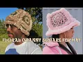 Crochet Floral Granny Square Fur Hat Tutorial Unisex