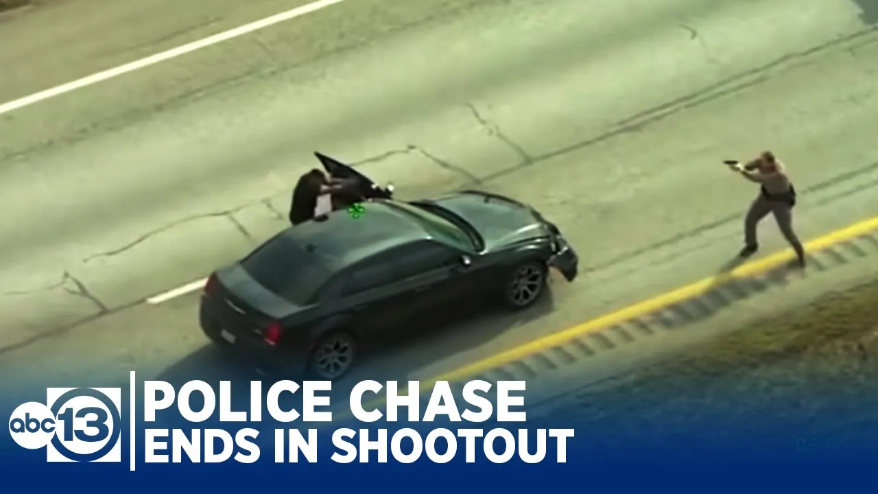 WILD VIDEO: Police chase ends in shootout | Texas DPS