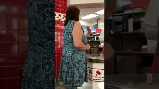 Crazy karren inside of in-n-out at the ukiah ca location