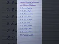 Simple English sentences starting with I in cursive writing English cursive handwriting practice