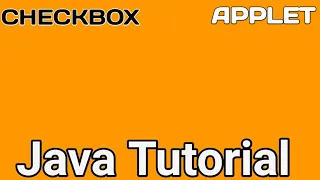 Java programming How to create checkbox in java applet