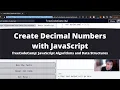 Create Decimal Numbers with JavaScript Basic JavaScript freeCodeCamp tutorial