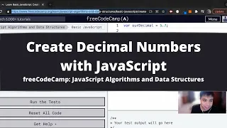 Create Decimal Numbers with JavaScript Basic JavaScript freeCodeCamp tutorial