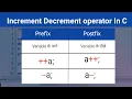 increment and decrement operators in c Language In Hindi
