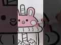 Coloring Strawberry Boba Tea