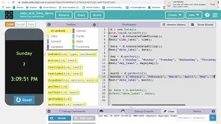 App Lab Formatting the JavaScript Date Object