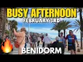 Lagu Benidorm - Busy Levante Beach \u0026 Full Bars! 😲🏖️ February 3rd Walking Tour!