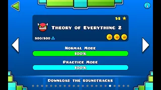 Geometry Dash Theory Of Everything 2 100 All Coins 