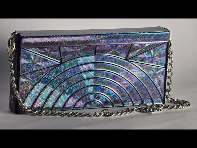 Polka Dot And Square Pattern Clutch Bag video thumbnail