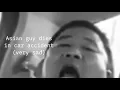 Asian guy crashes to a nissan car and die very emotional
