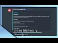 HOW TO MAKE A DISCORD BOT URBAN DICTIONARY