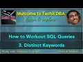 PART 09 DISTINCT KEYWORD IN SQLSERVER 2014 TAMIL TechIT DBA
