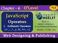 about arithmetic operators in hindi
