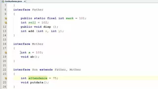 126 Example of One interface extended by more than one interface in Java Programming Hindi