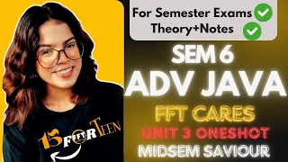 Advanced Java Unit 3 One Shot GGSIPU Semester Exam Preparation