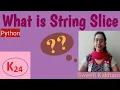 Slicing in Python string Operation on string slicing