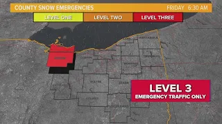 Level 3 snow emergency activated in Erie and Huron counties