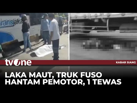 Truk Fuso Lindas Pengendara Motor, Satu Tewas