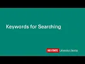Keywords for Searching NC State University Libraries