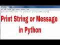 Program to Print String - Print Function in Python