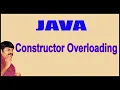 Java Constructors Constructor Overloading by DURGA Sir