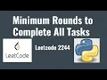 Leetcode 2244 Minimum Rounds to Complete All Tasks