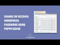 WordPress tutorial How to recover change WordPress password via phpMyAdmin cPanel 2022