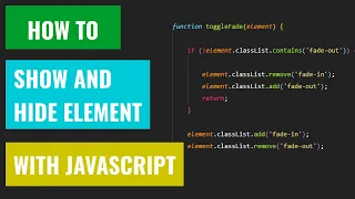 Javascript - hide and show element fade effect