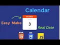 Calendar with HTML CSS and JavaScript How to build calendar using HTML CSS and JavaScript
