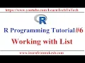 R Programming Tutorial Working with List