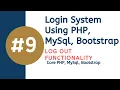 Log Out Functionality Login System Using PHP MySql and Bootstrap PHP Project