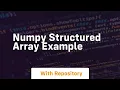 numpy structured array example