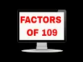 Factors of 109