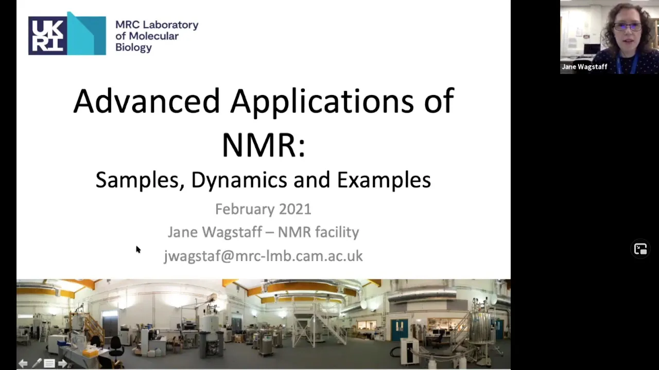Advanced NMR Applications - Jane Wagstaff