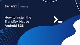 Android Localization with Transifex Native SDK installation